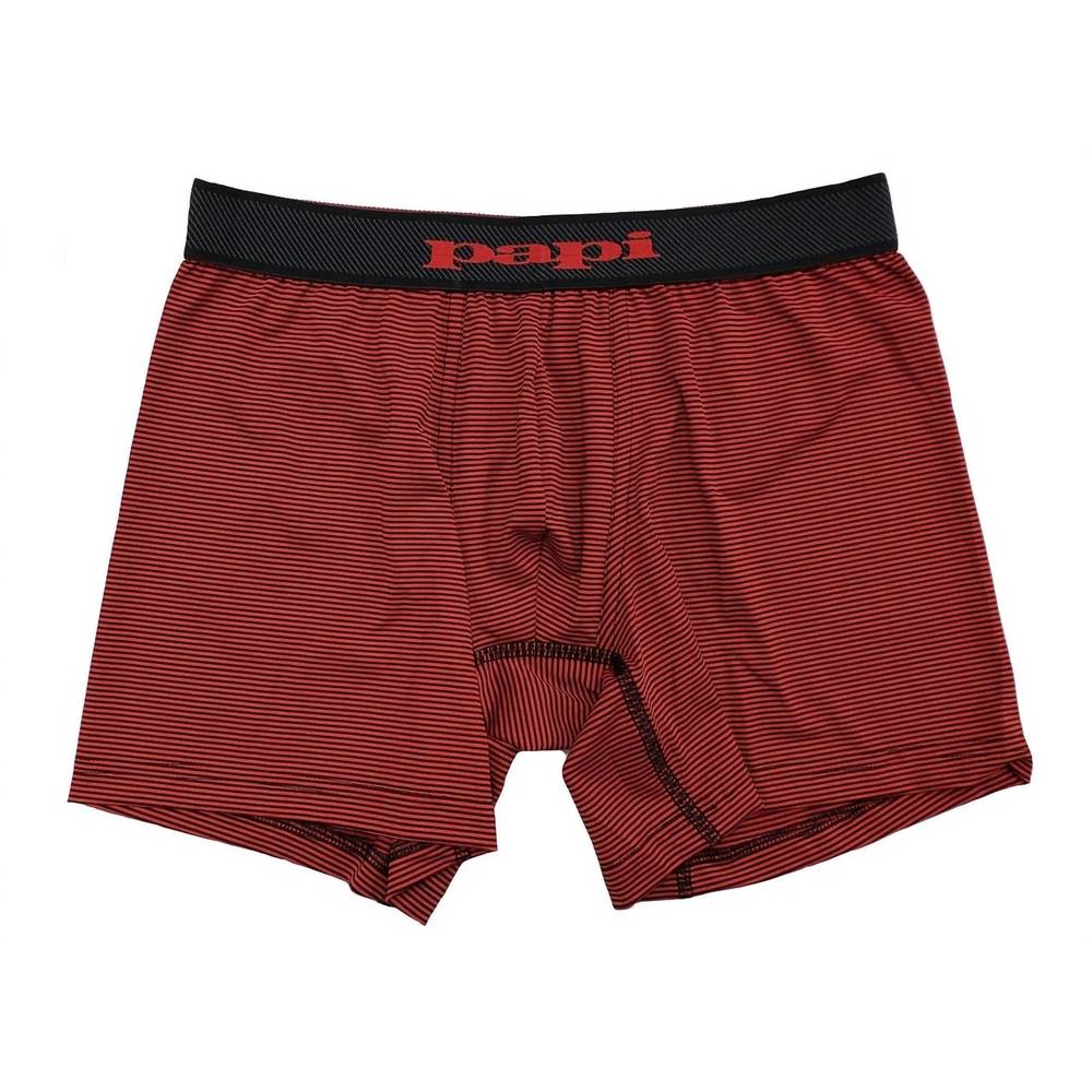 NEW PAPI men's stripe boxer brief in red